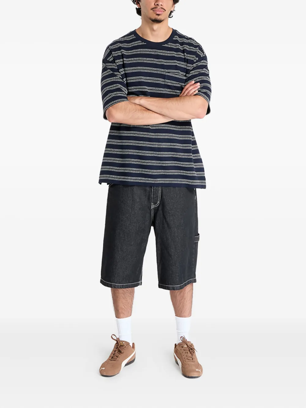 Calvin Klein striped T-shirt - Blauw