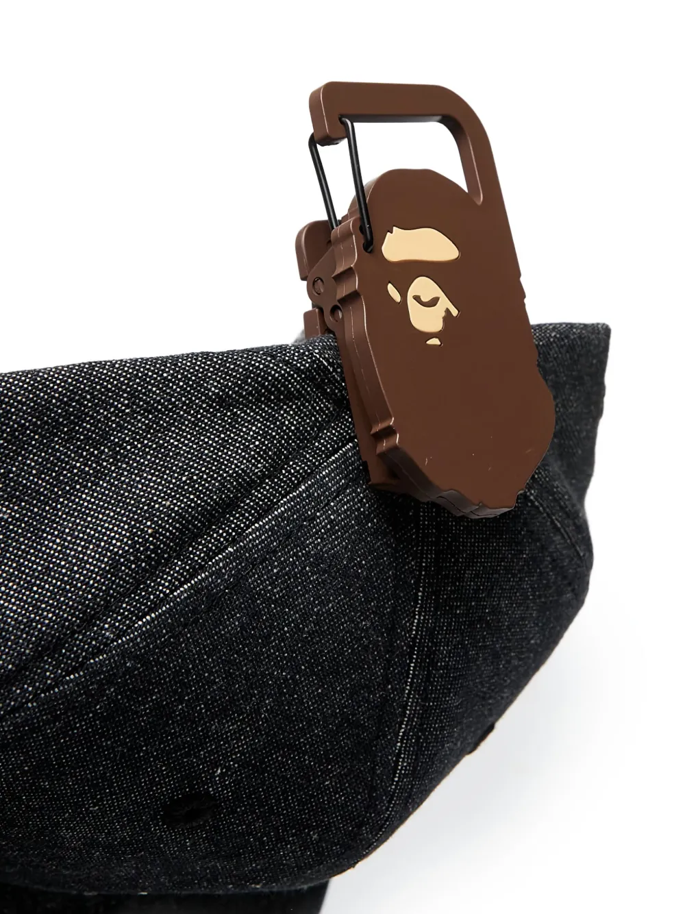 A BATHING APE Denim pet met logo Zwart