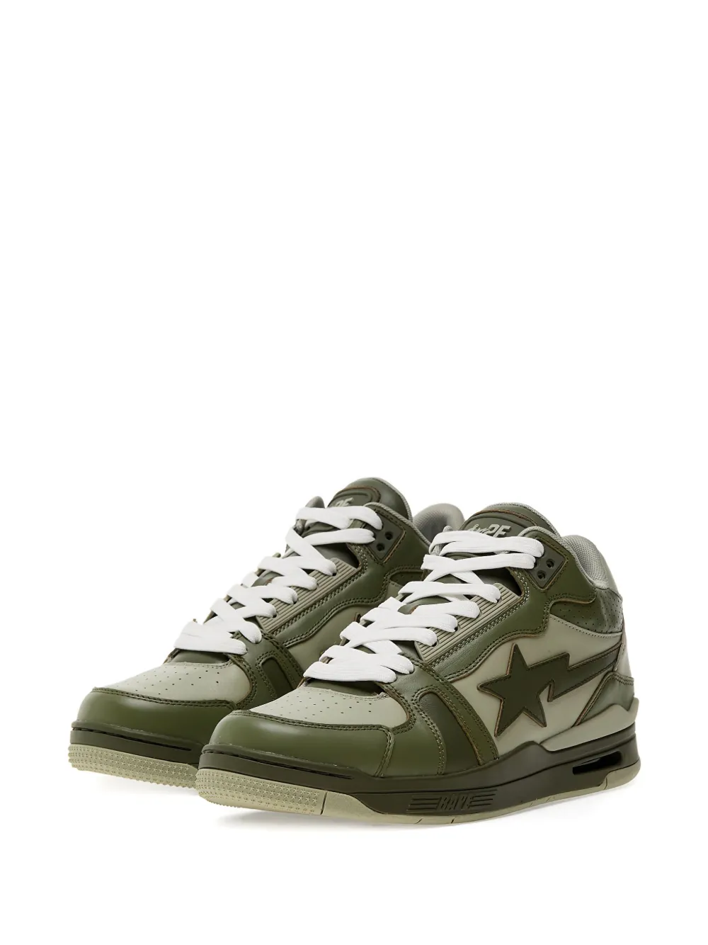 A BATHING APE ClutchSta #1 star-patch sneakers Green
