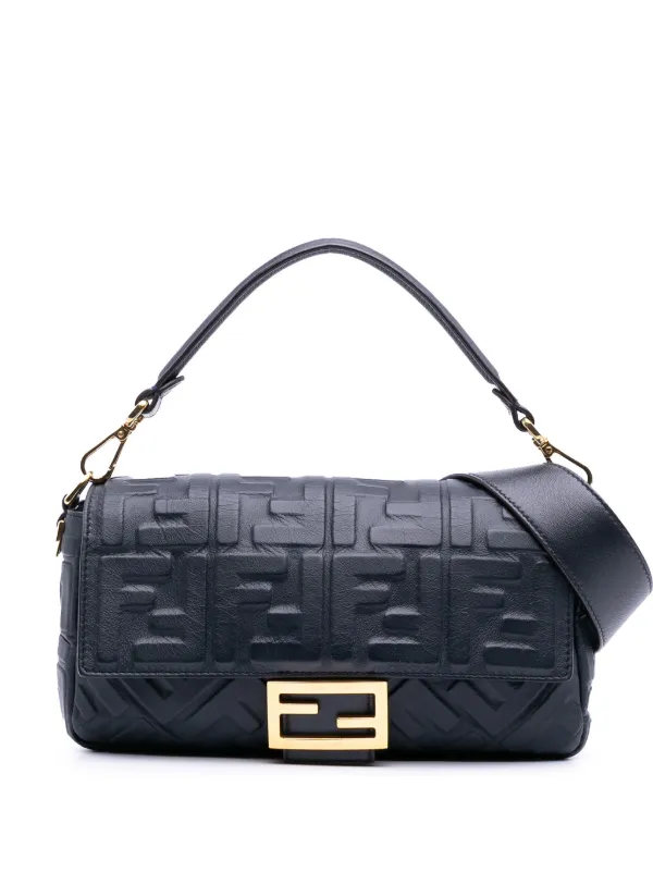 Fendi Pre-Owned 2010-2024 ズッカ エンボスレザー バゲット