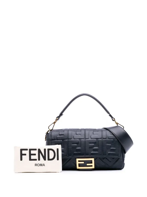 Fendi Pre-Owned 2010-2024 ズッカ エンボスレザー バゲット