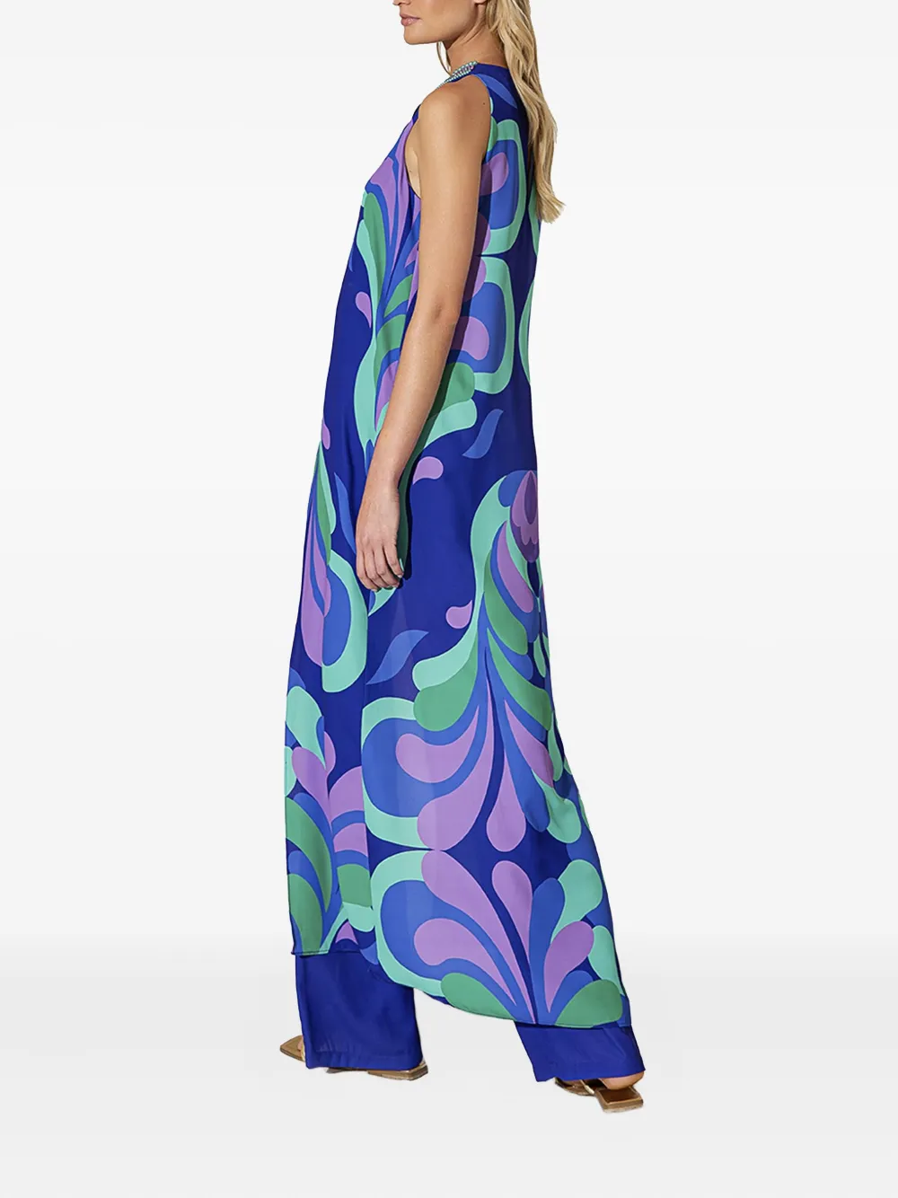 Allure beaded-neckline print dress | Day Dresses | Image 2