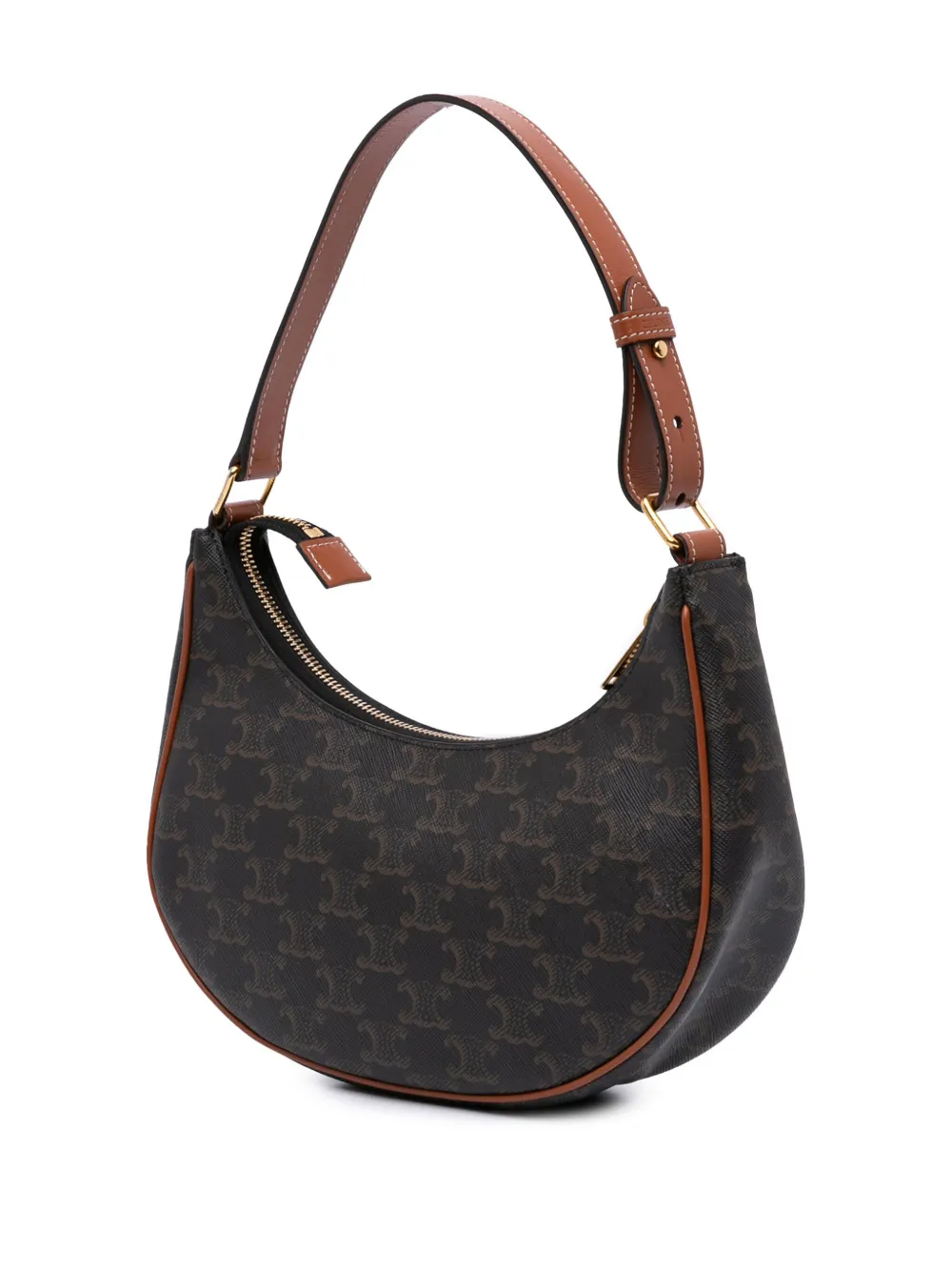 Pre-owned Celine 2021 Triomphe Coated Canvas Ava Shoulder Bag