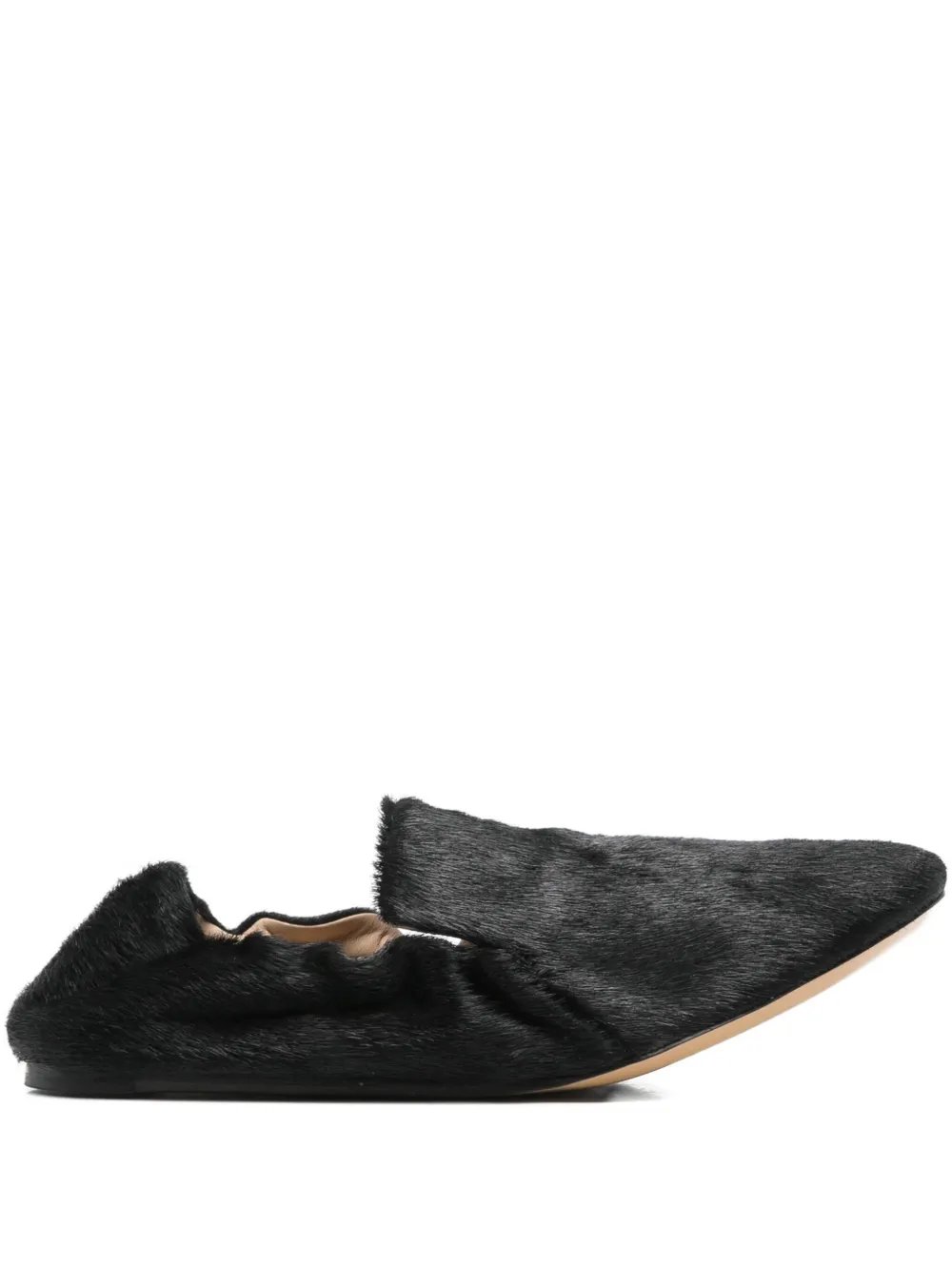 Le Monde Beryl fur-trimmed loafers | Black | Image 1