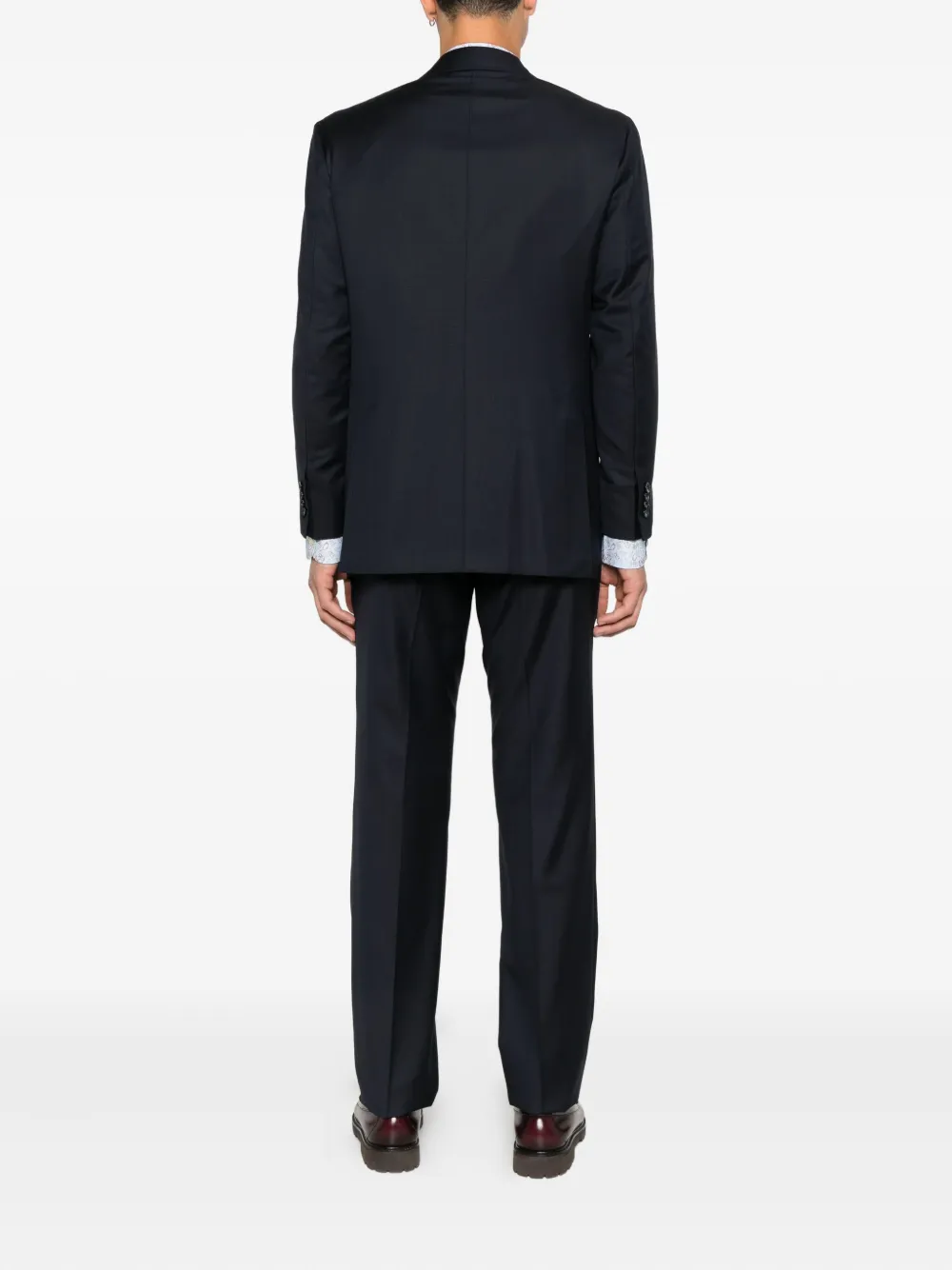 Kiton Pak met enkele rij knopen Blauw