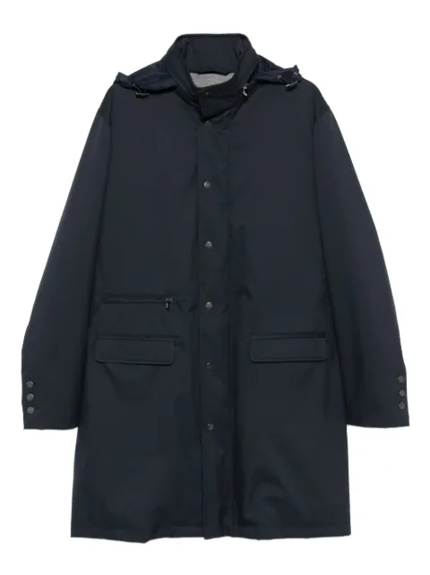 Kiton hooded buttoned coat