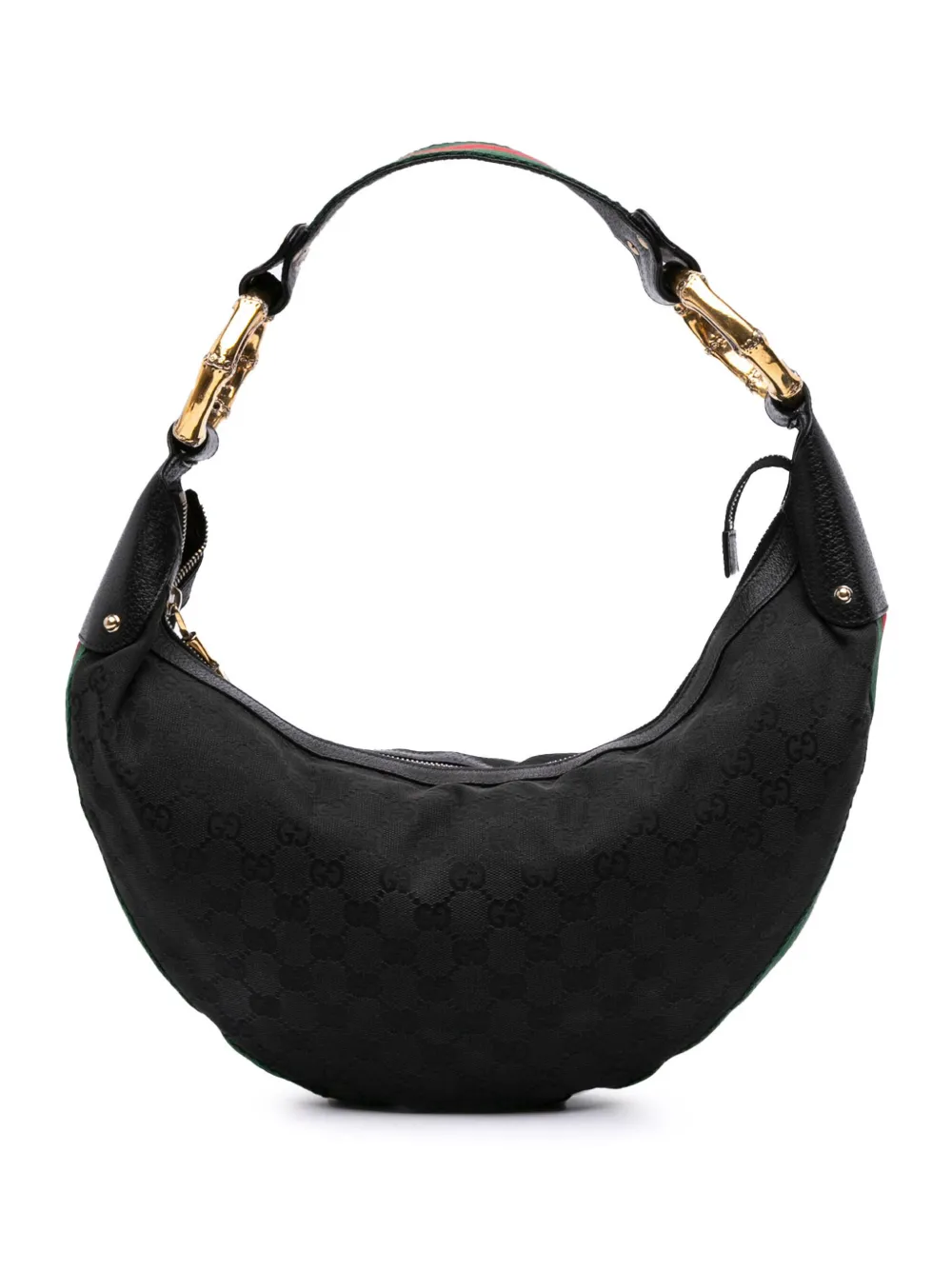 2000-2015 GG Canvas Web Bamboo Ring hobo bag