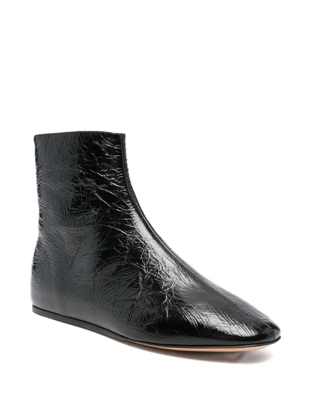 Le Monde Beryl zip-detail flat ankle boots Black