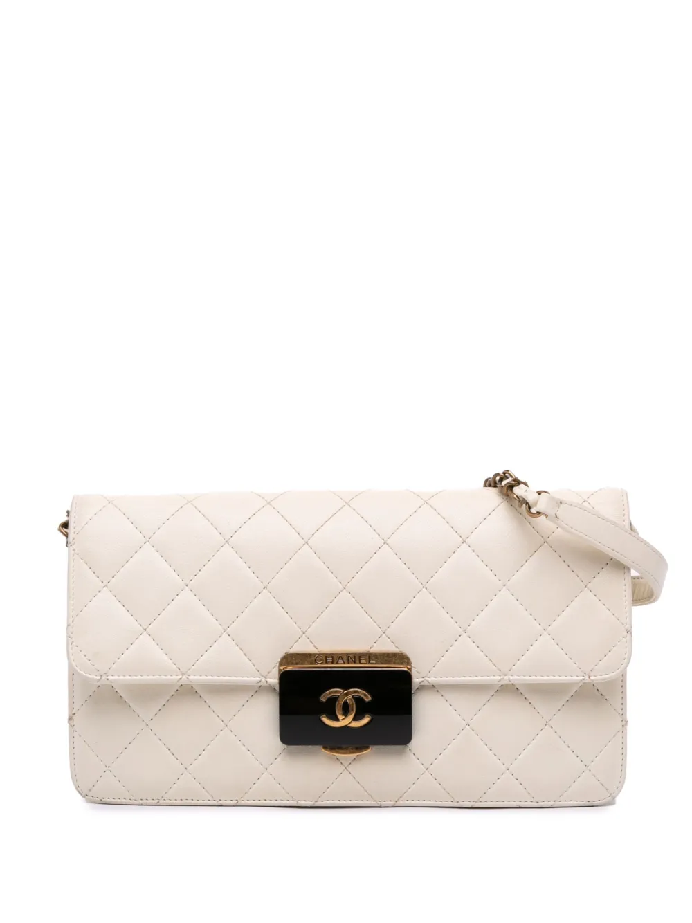CHANEL Pre-Owned 2016-2017 ミディアム シープスキン ビューティー ロック フラップ ショルダーバッグ - CHANEL Pre-Owned 2016-2017 ミディアム シープスキン ビューティー ロック フラップ ショルダーバッグ -