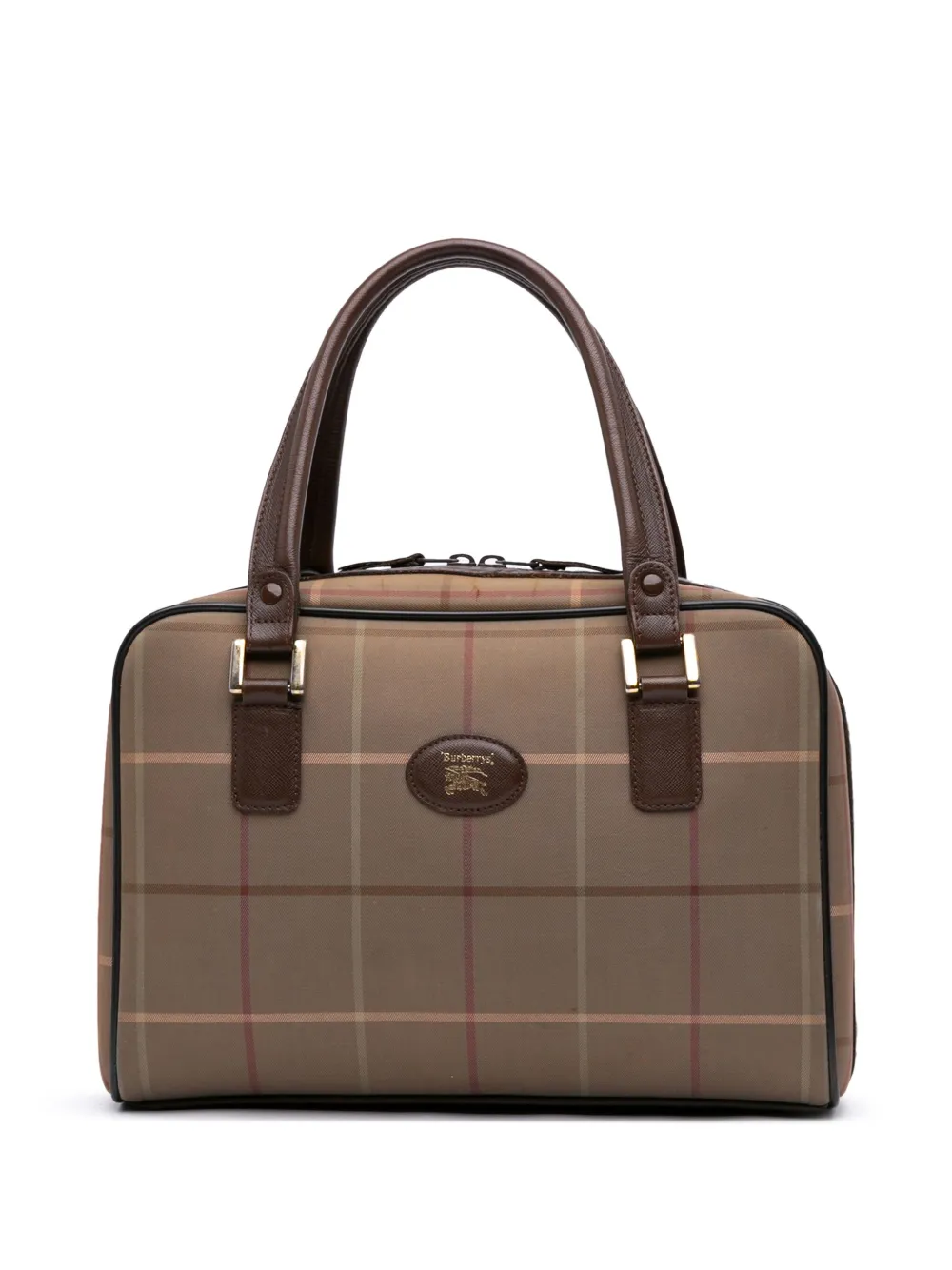 Burberry Pre-Owned Borsa a mano in tela con motivo Vintage Check XX secolo - Marrone