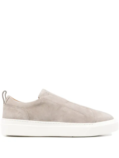 Kiton slip-on suede sneakers 