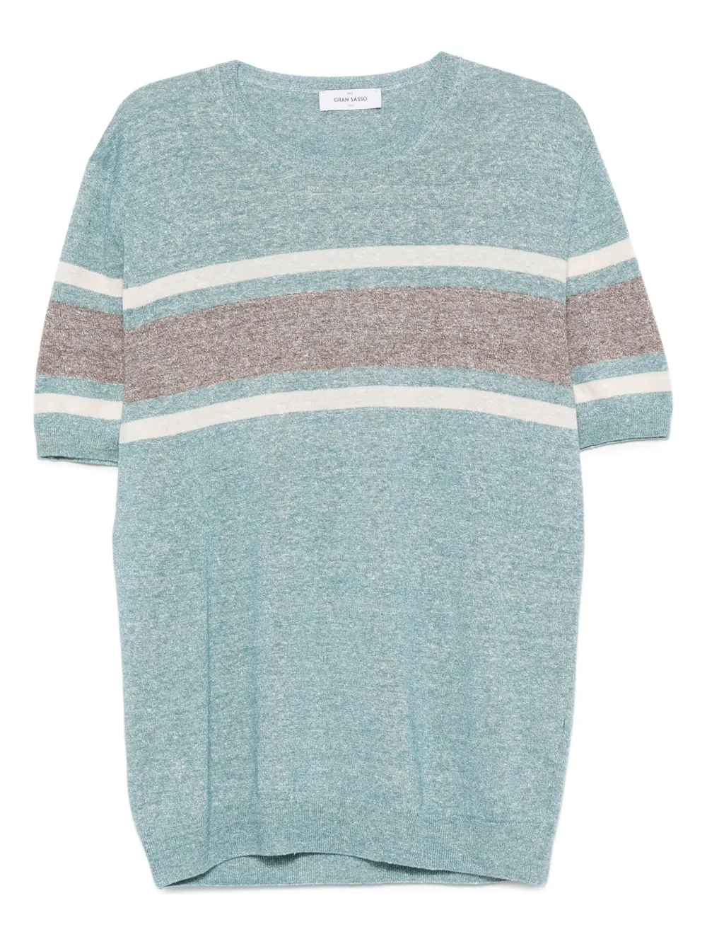 Gran Sasso stripe short-sleeve top | Blue | Image 1