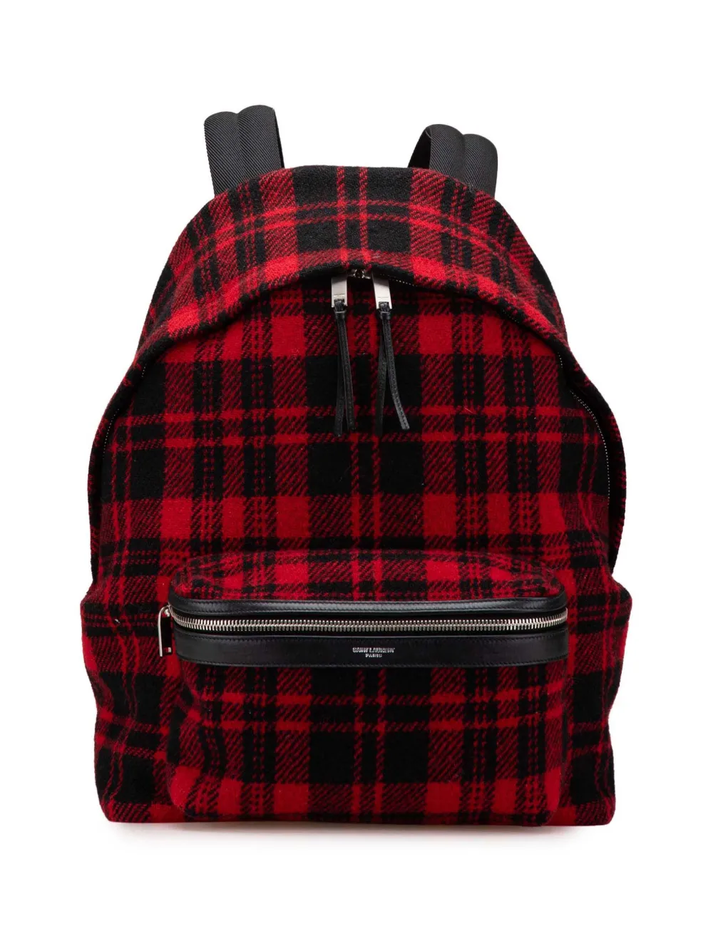 Saint Laurent Pre-Owned 2020 Wool Tartan City backpack | Red | Image 1