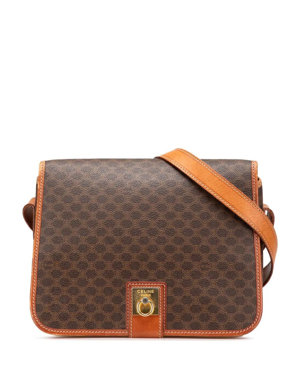Céline Pre-Owned 2014 マカダム コーテッドキャンバス ショルダーバッグ - ブラウン Céline Pre-Owned 2014 マカダム コーテッドキャンバス ショルダーバッグ - ブラウン