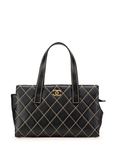 CHANEL Pre-Owned 2004-2005 CC Lambskin Wild Stitch handbag
