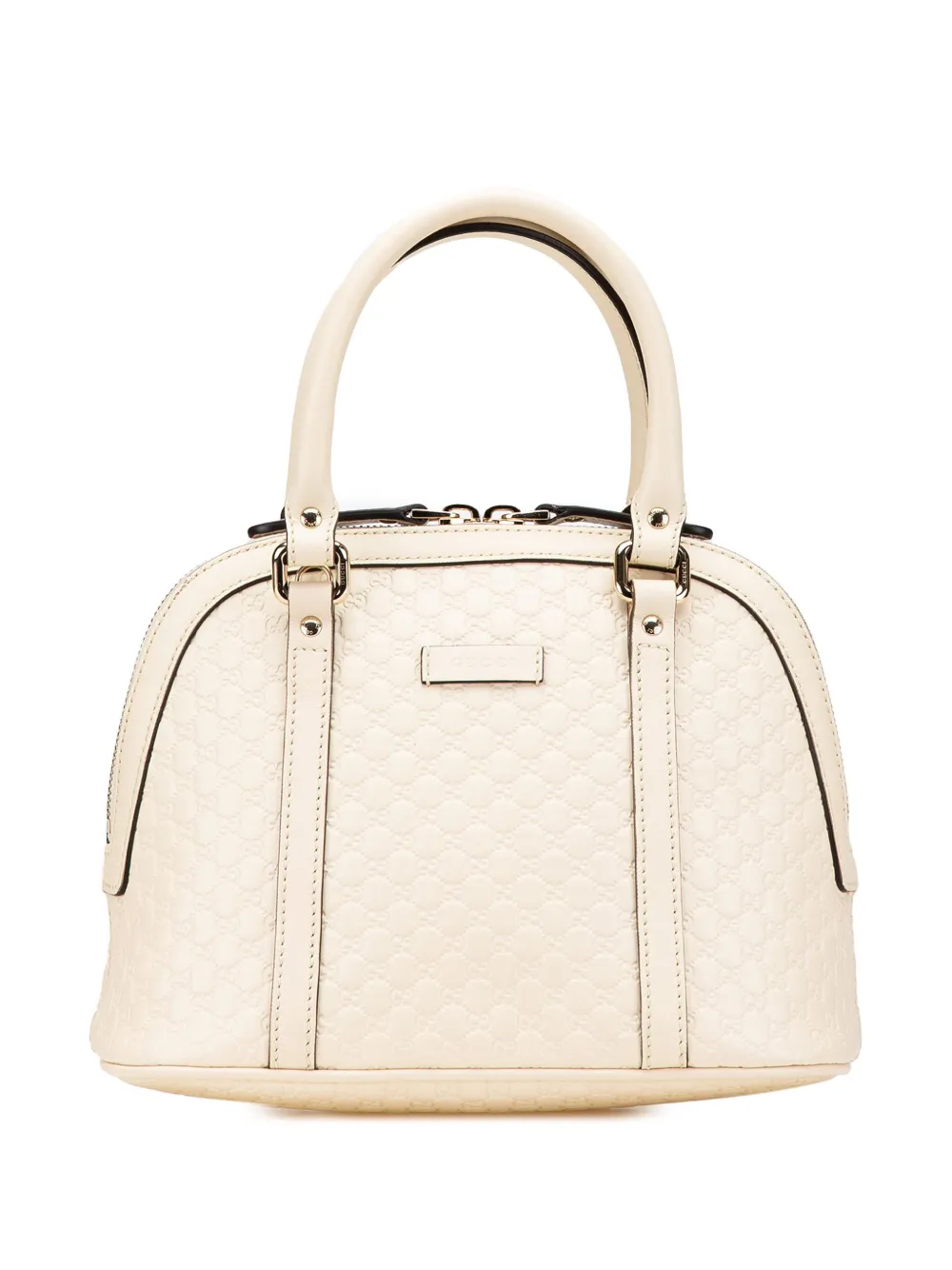 Gucci Pre-Owned 2016-2025 Mini Microguccissima Dome satchel - ホワイト Gucci Pre-Owned 2016-2025 Mini Microguccissima Dome satchel - ホワイト