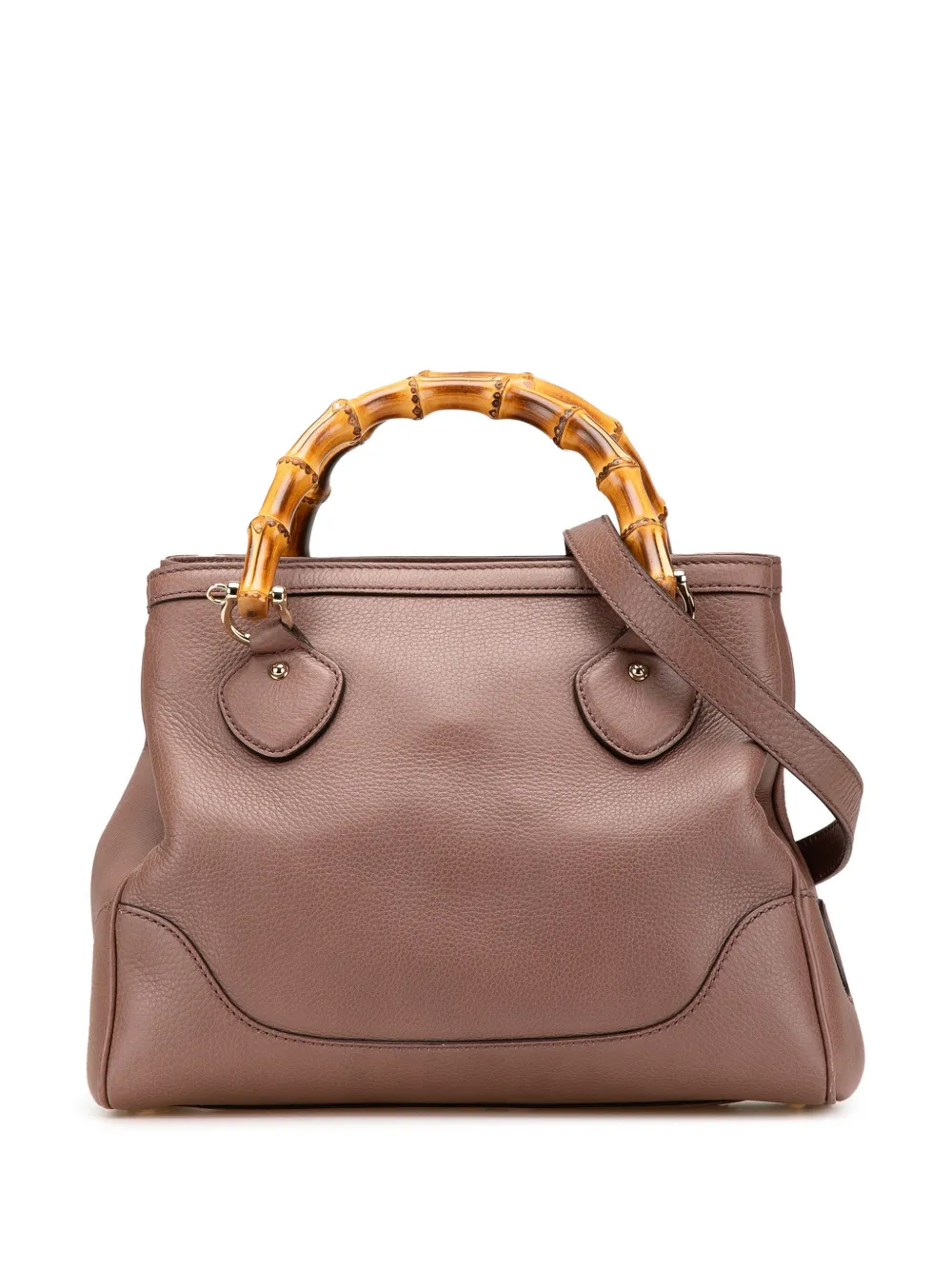 Gucci Pre-Owned 2000-2015 スモール ぺブルカーフ ダイアナ バンブー トップハンドル トート サッチェルバッグ - Gucci Pre-Owned 2000-2015 スモール ぺブルカーフ ダイアナ バンブー トップハンドル トート サッチェルバッグ -