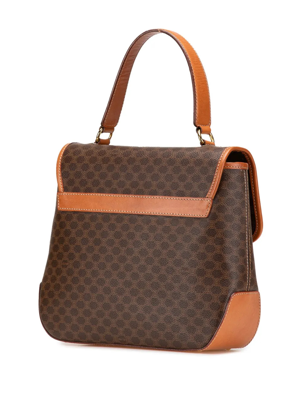Pre-owned Celine 1994 Macadam Coated Canvas Satchel