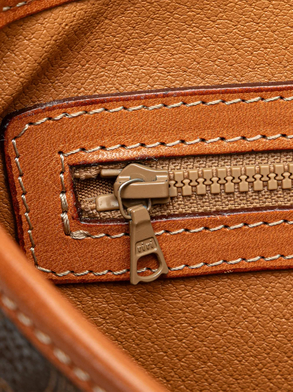 Pre-owned Celine 1994 Macadam Coated Canvas Satchel