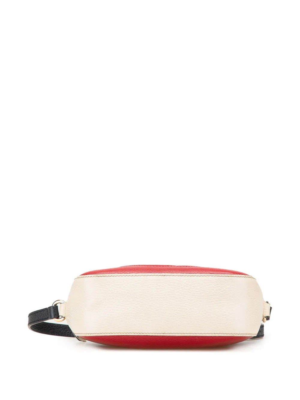 Pre-owned Gucci 2000-2015 Small Tricolor Leather Soho Disco Crossbody Bag In Red