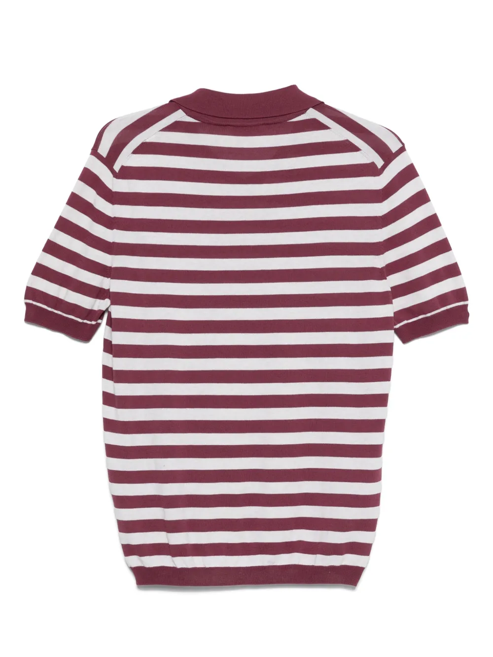 Gran Sasso striped polo-neck T-shirt - Rood