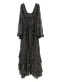 Chloé polka-dot ruffled maxi dress - Black