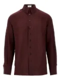 Saint Laurent micro-dot silk shirt - Red