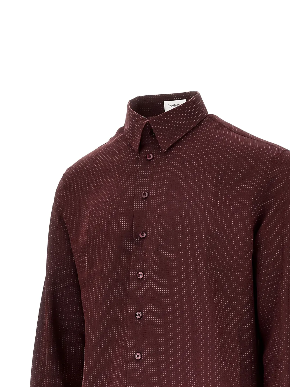 Saint Laurent Zijden overhemd met stippen Rood