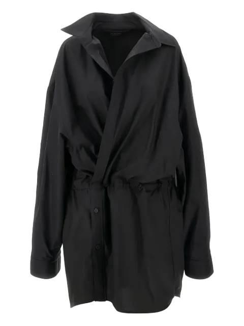 Balenciaga drawstring shirt mini dress