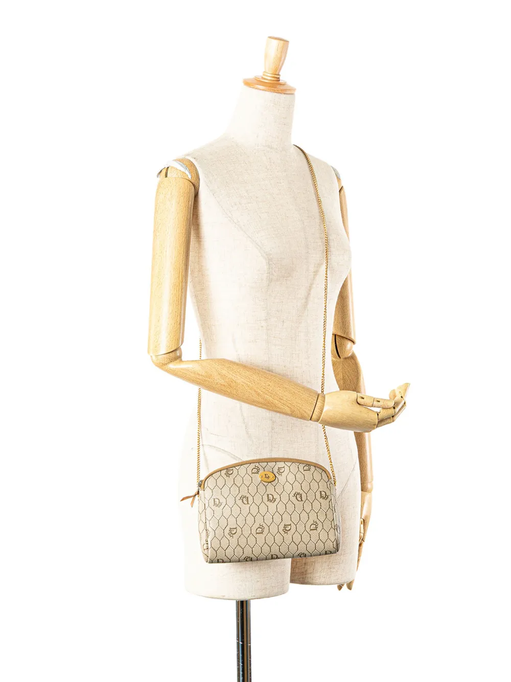 Christian Dior Pre-Owned 20th Century Honeycomb Coated Canvas Chain crossbody bag | Pre-Owned | Image 2