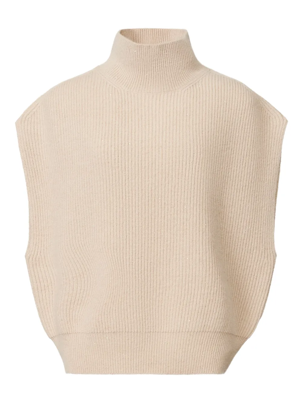 Fabiana Filippi high-neck ribbed-knit vest - Toni neutri