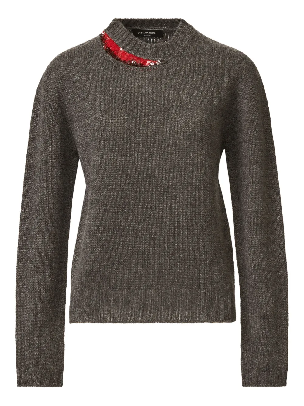 Fabiana Filippi Crew-neck Sweater In Gray