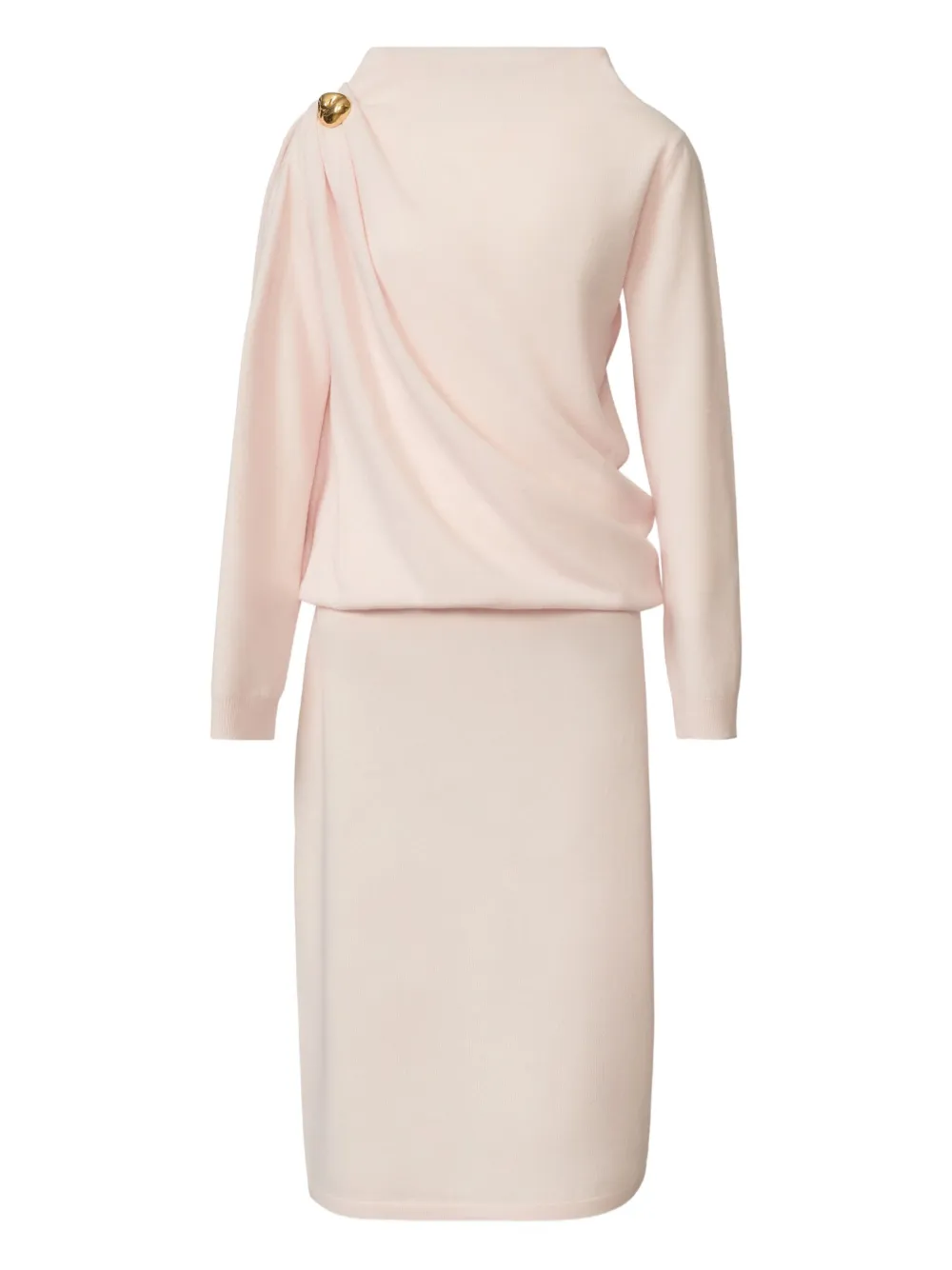 Fabiana Filippi Gedrapeerde midi-jurk met knoopdetail Roze