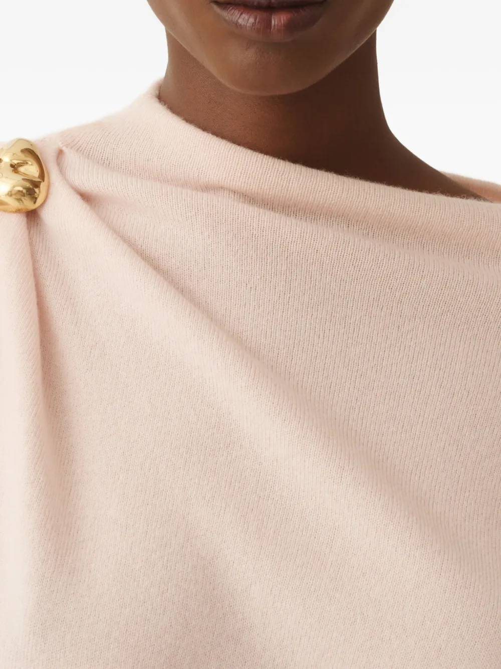 Fabiana Filippi Gedrapeerde midi-jurk met knoopdetail Roze