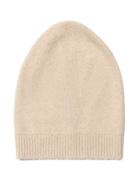 Fabiana Filippi gorro tejido con lentejuelas