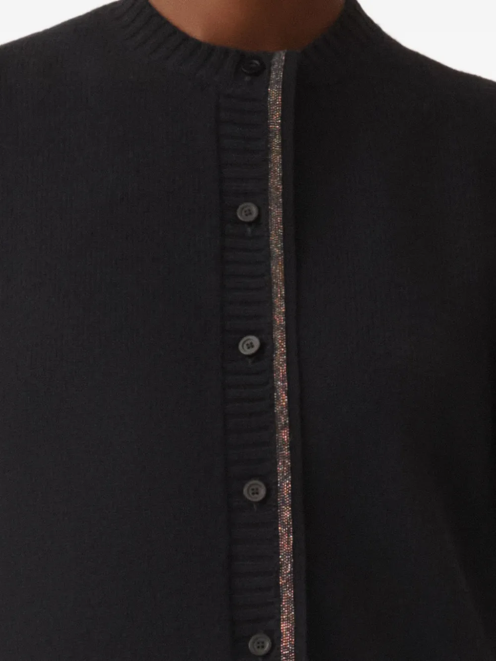Fabiana Filippi Embellished Button Cardigan In Black