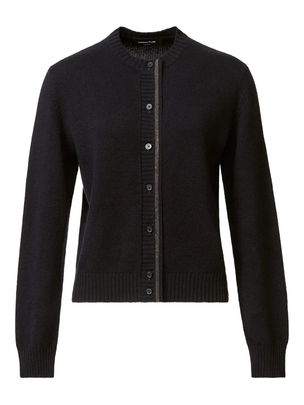 Fabiana Filippi Embellished Button Cardigan In Black