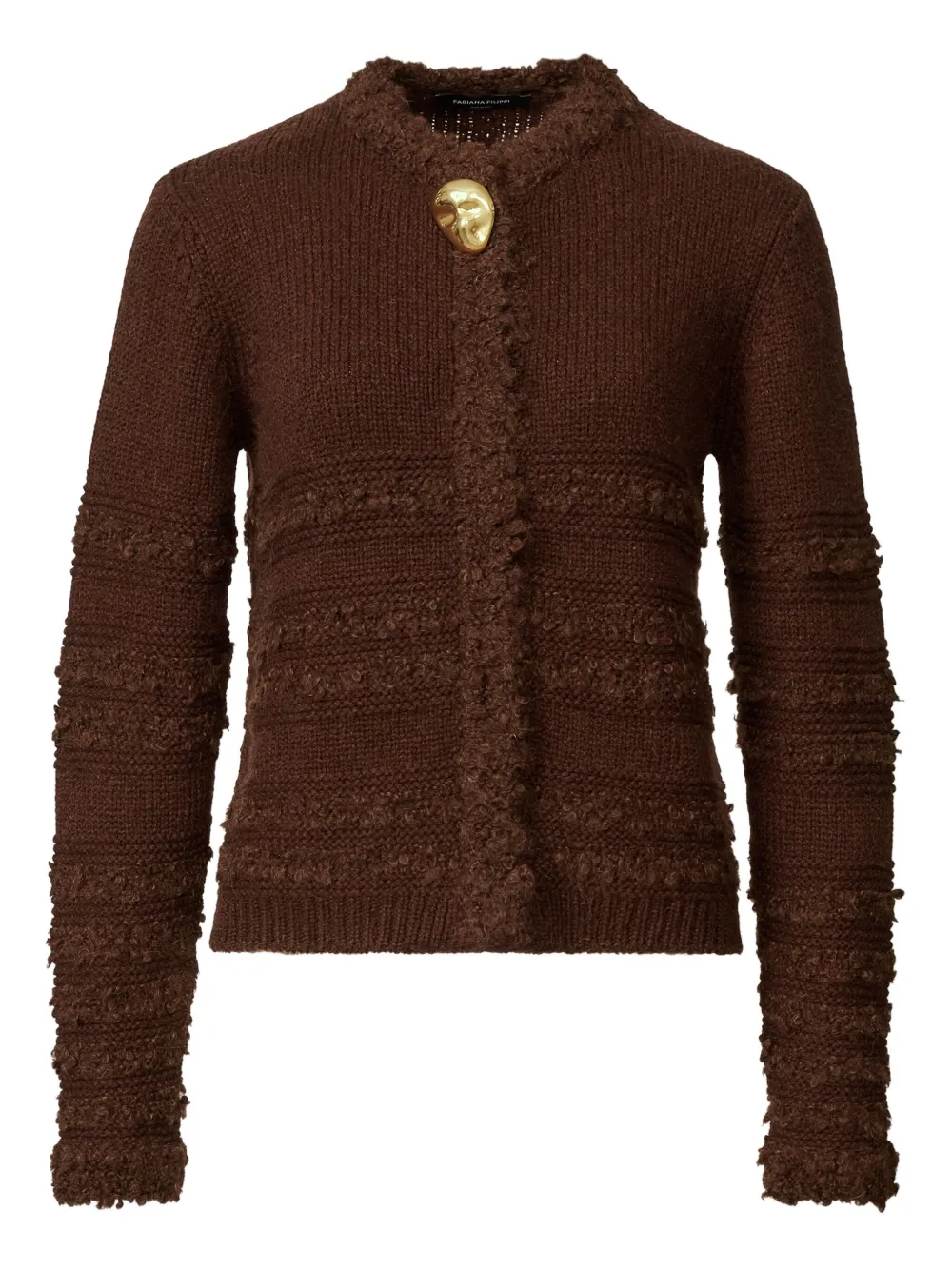 Fabiana Filippi Button-up vest Bruin