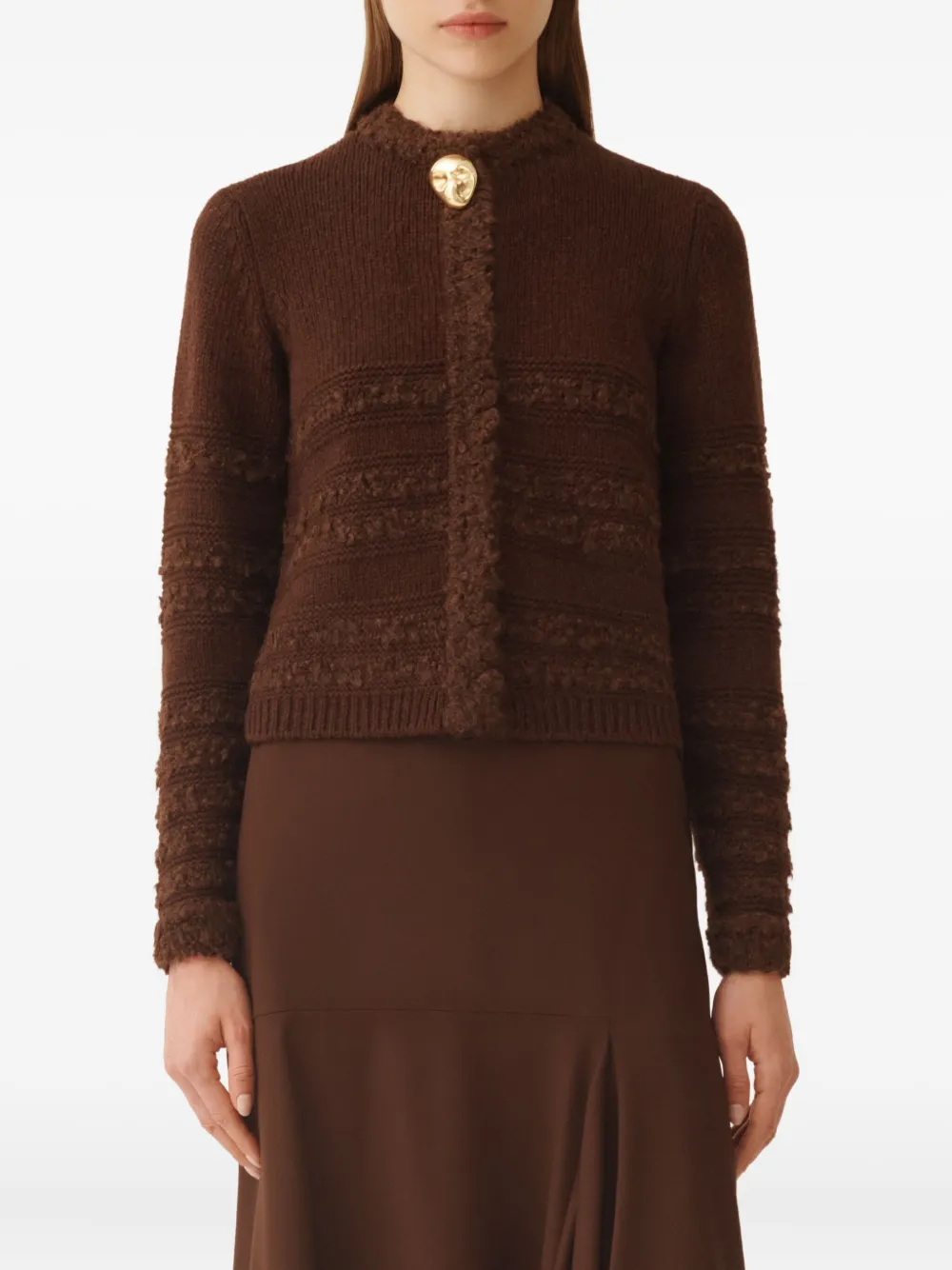 Fabiana Filippi Button-up vest Bruin