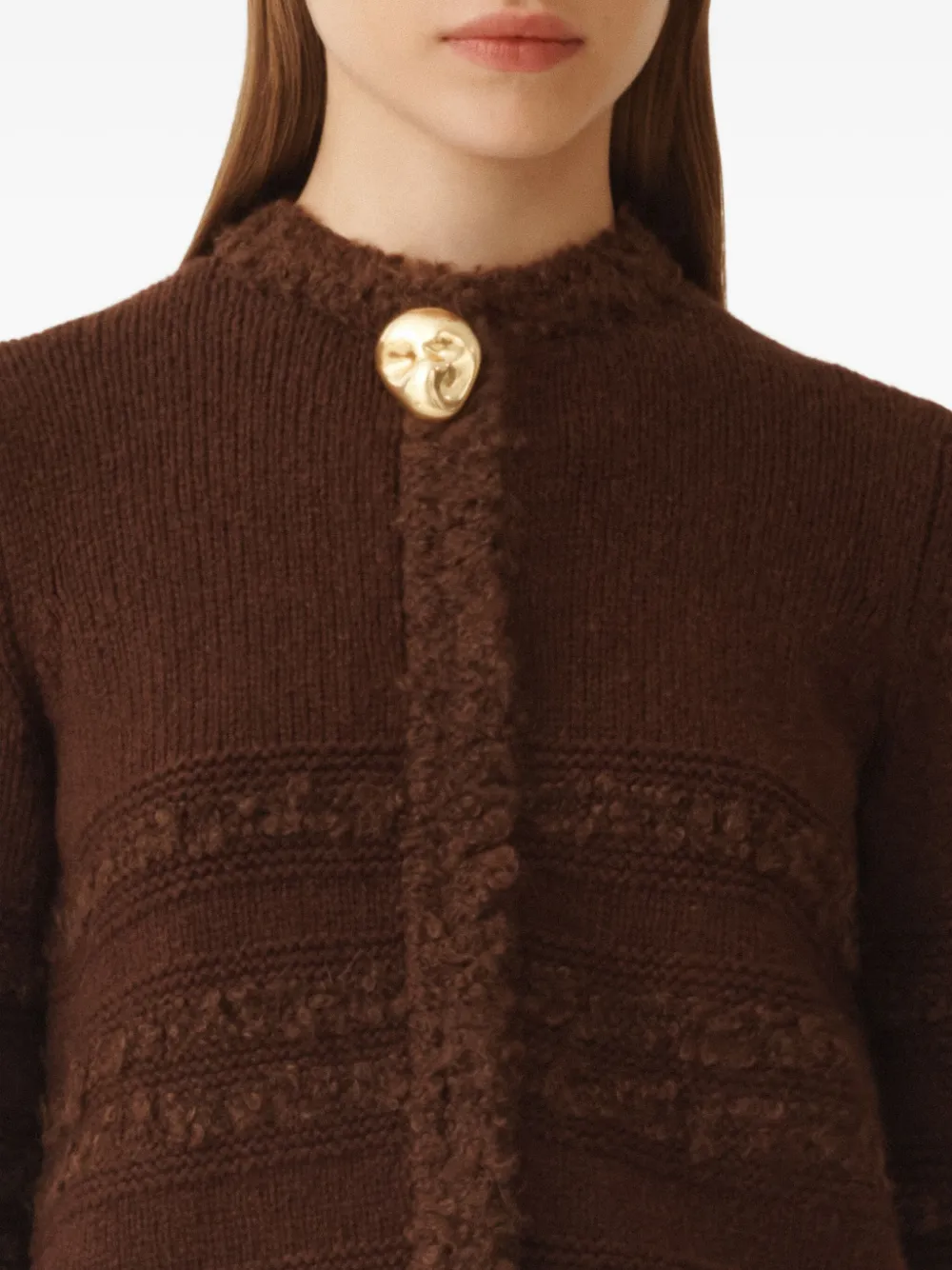 Fabiana Filippi Button-up vest Bruin