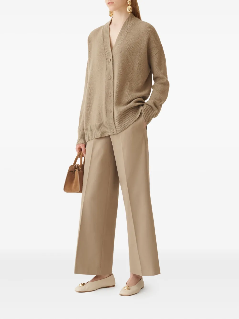 Fabiana Filippi Straight plooibroek Beige