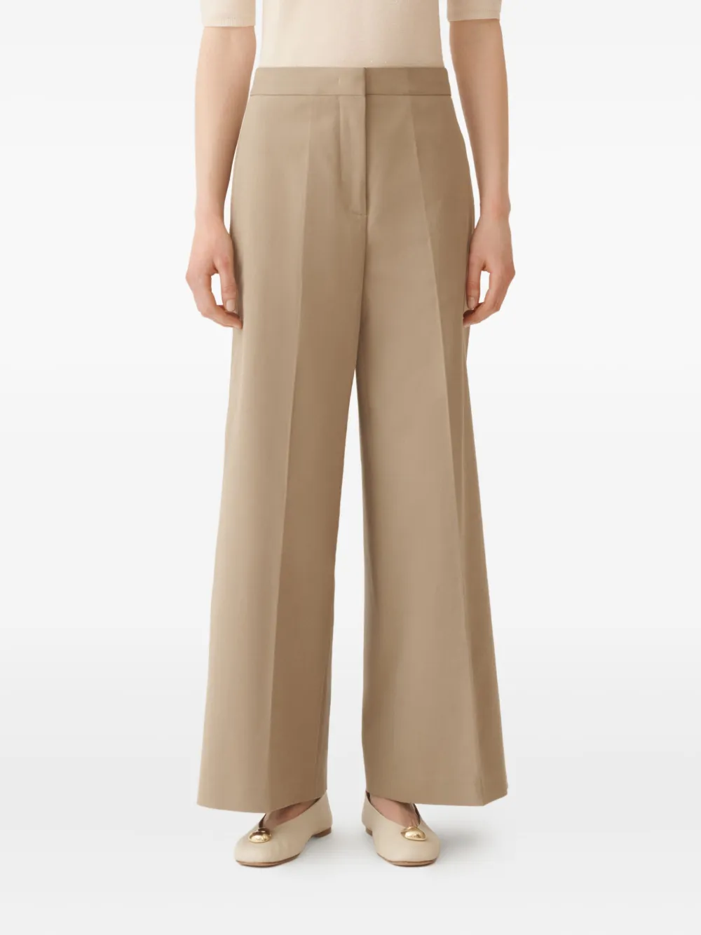 Fabiana Filippi Straight plooibroek Beige