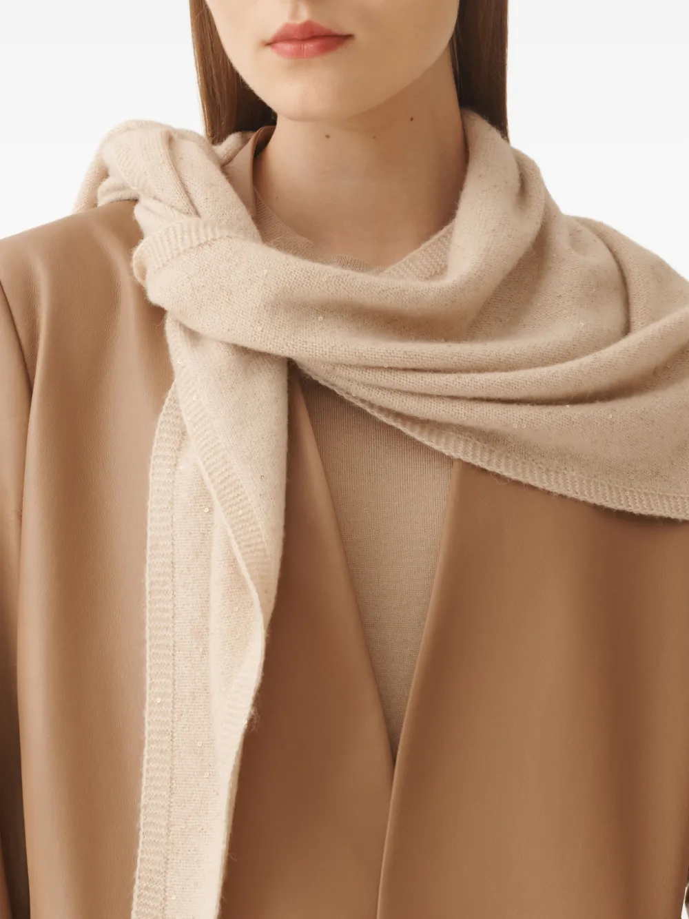 Fabiana Filippi Wollen sjaal - Beige