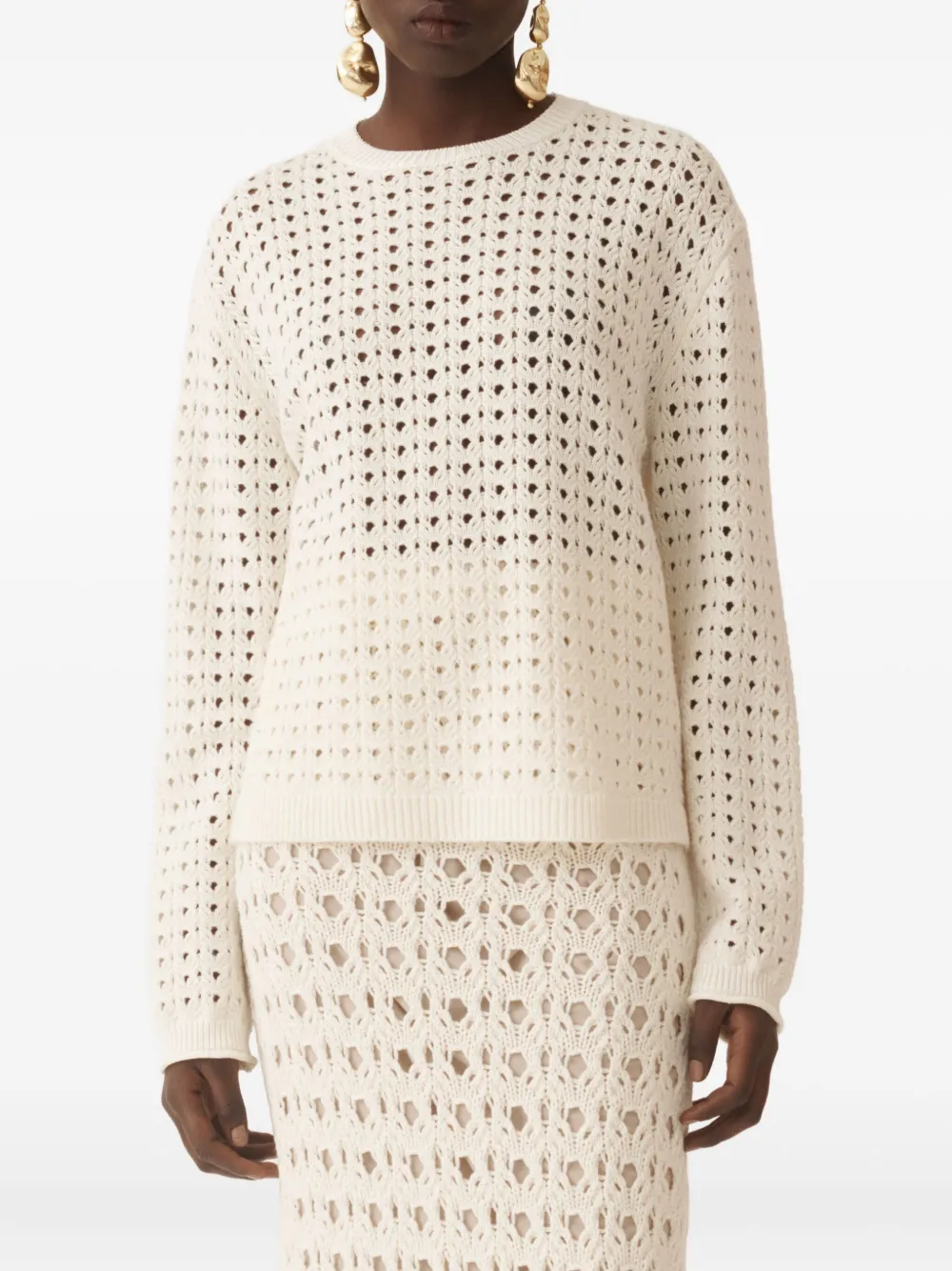 Fabiana Filippi Opengebreide trui Beige