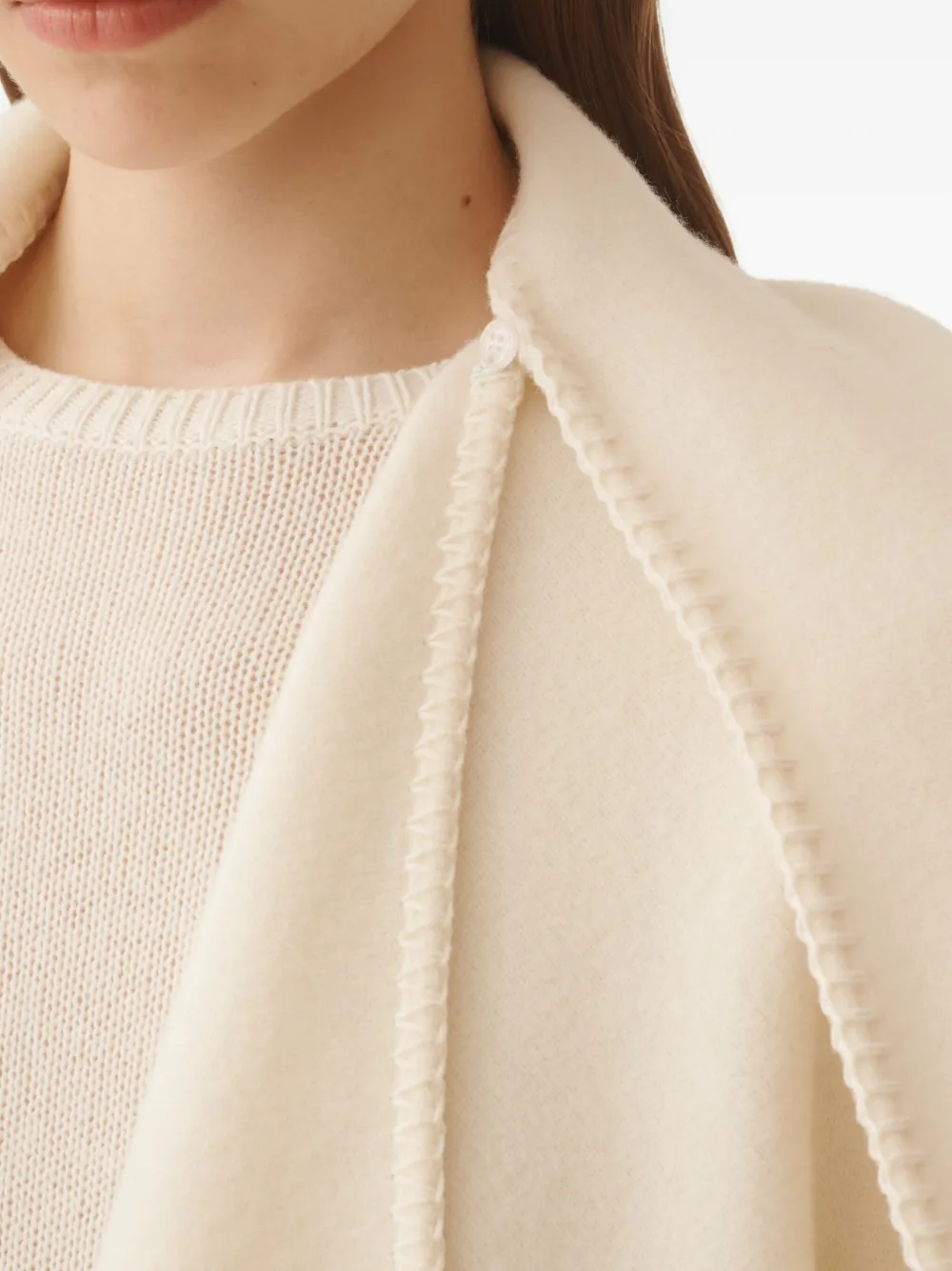 Fabiana Filippi Gedrapeerde cape Wit