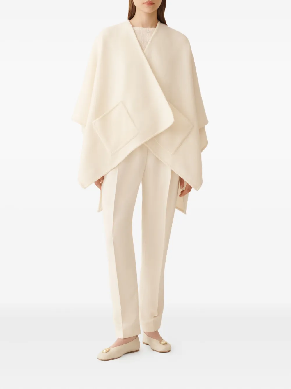 Fabiana Filippi Gedrapeerde cape Wit