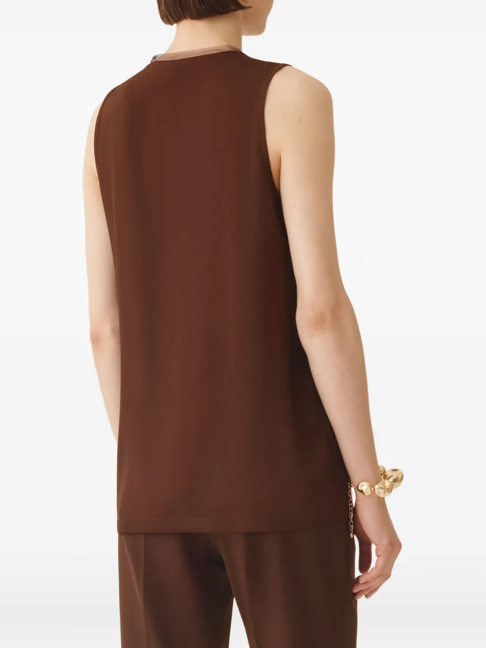 Fabiana Filippi Tuniek met V-hals Bruin