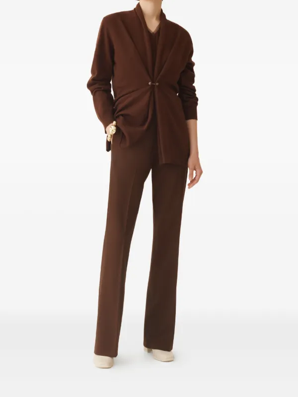 Fabiana Filippi V-neck Embellished Top Brown FARFETCH ID