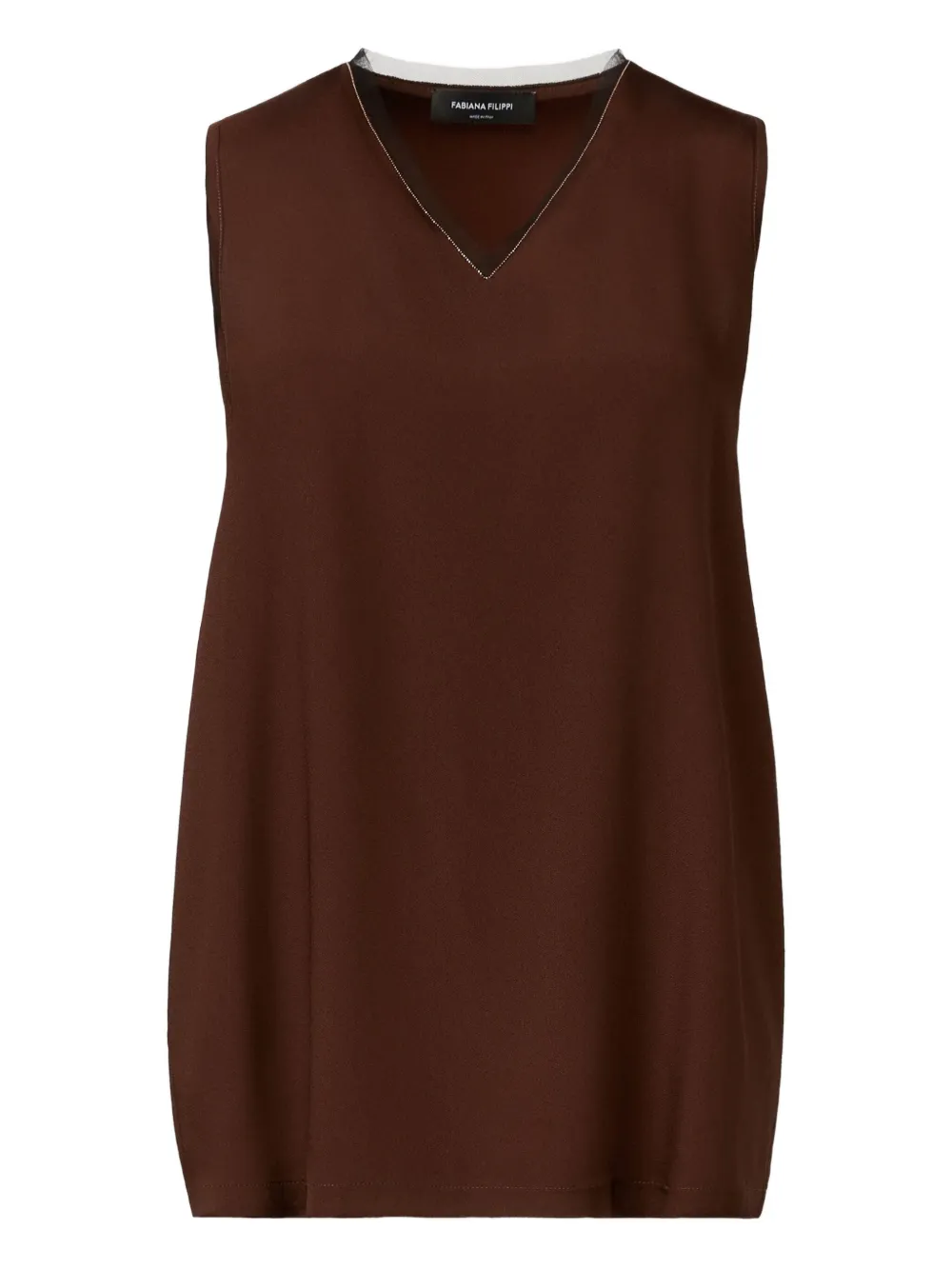 Fabiana Filippi Tuniek met V-hals Bruin