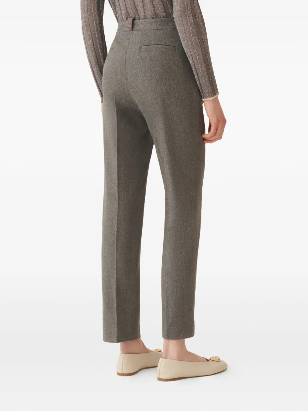 Fabiana Filippi Montefalco Trousers In Flannel In Gray